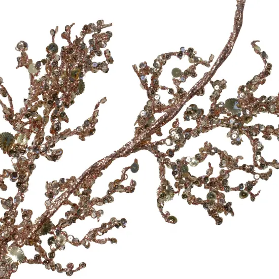 Northlight Artificial Christmas Twig Branch Garland - 6' - Rose Gold - Unlit {3}