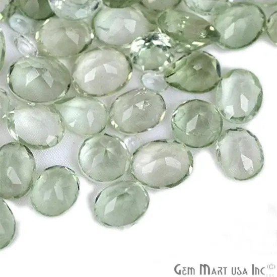 Green Amethyst Gemstone, 100% Natural Faceted Loose Gems, Wholesale Gemstones, 6-12mm, 50Carats, GemMartUSA (GA-60001-50) {3}