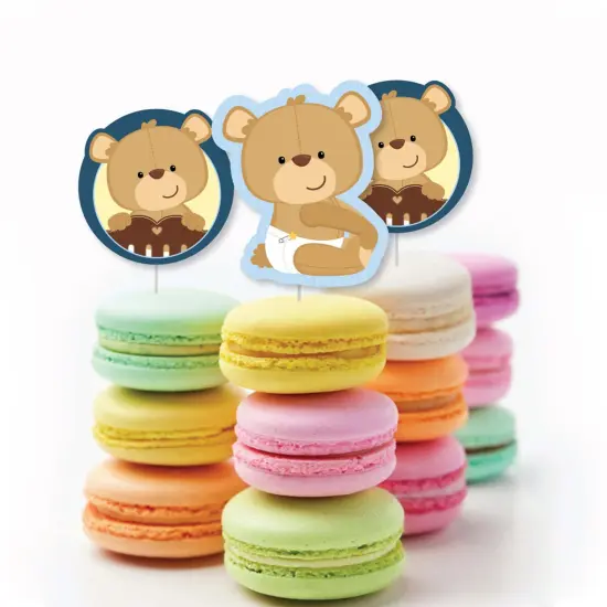Big Dot of Happiness Baby Boy Teddy Bear - DIY Shaped Baby Shower Party Cut-Outs - 24 Count {4}