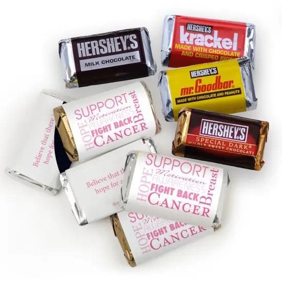 130 pcs Breast Cancer Awareness Candy Hershey's Chocolate Mix (1.65 lb) - By Just Candy {2}