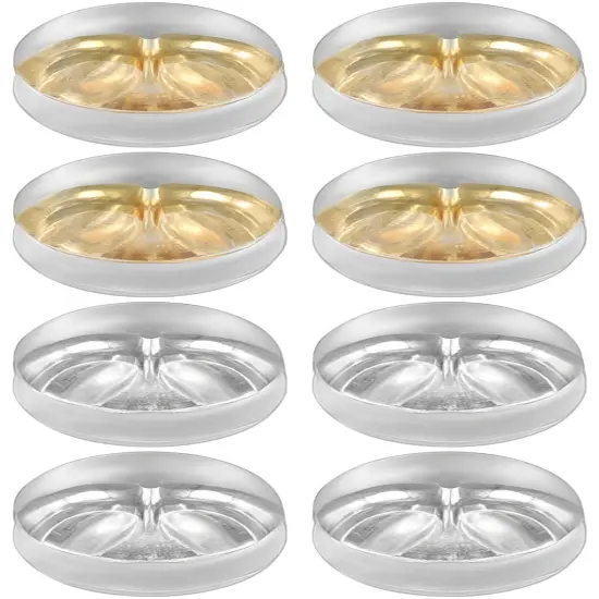 4 14K Yellow Gold & 4 14K White Gold Friction Ear Nuts w/ Silicone Cushion 5.0mm {1}