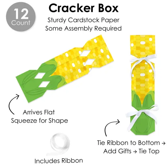 Big Dot of Happiness It's Corn - No Snap Fall Harvest Party Table Favors - DIY Cracker Boxes - Set of 12 {6}