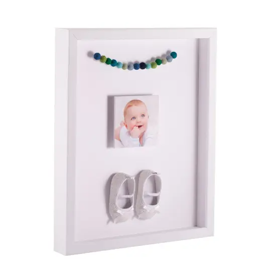 ArtToFrames 18x36 Inch Shadow Box Picture Frame, with a Satin White 1.00" Wide Shadowbox frame and Super White Mat Backing (4655) {2}