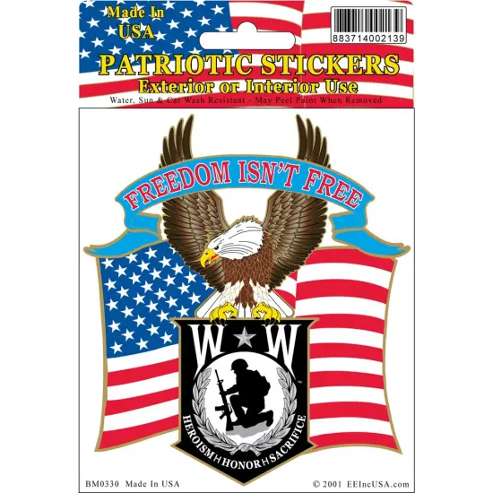 EagleEmblems BM0329 Sticker-Powmia,Eagle WE Leave NO One Behind (4'') {1}
