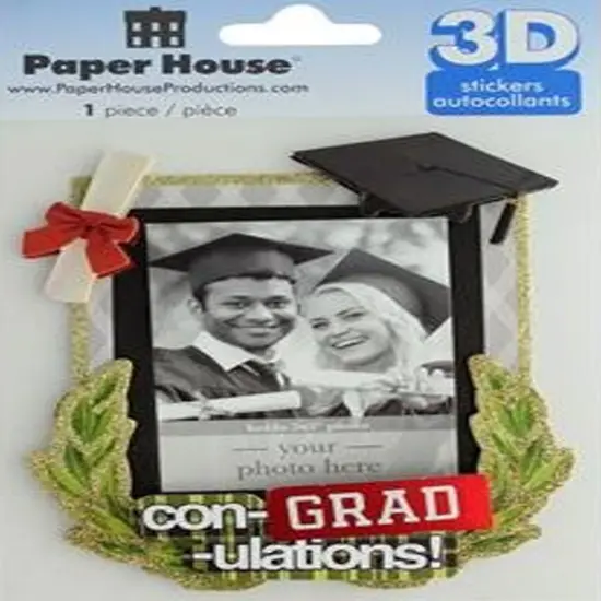 Paper House Con-Grad-ulations Keepsake Dimensional Frame Sticker {1}