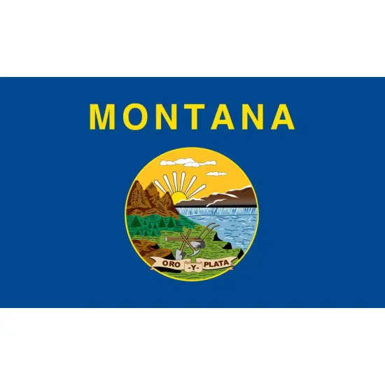Montana Flag with Grommets 3ft x 5ft {1}