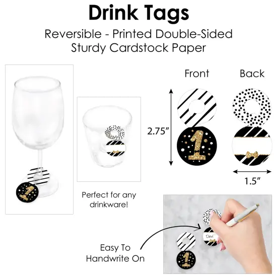 Big Dot of Happiness 1st Birthday Little Mr. Onederful - Boy First Birthday Party Paper Charger & Table Decorations Chargerific Kit for 8 {7}