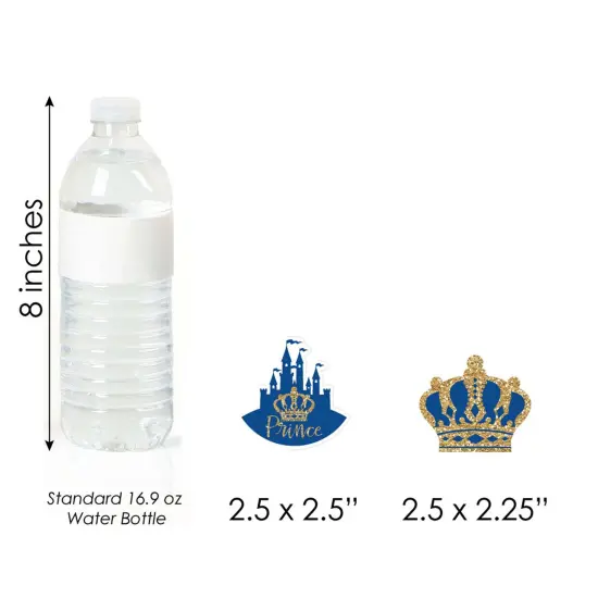 Big Dot of Happiness Royal Prince Charming - DIY Shaped Baby Shower or Birthday Party Cut-Outs - 24 Count {6}