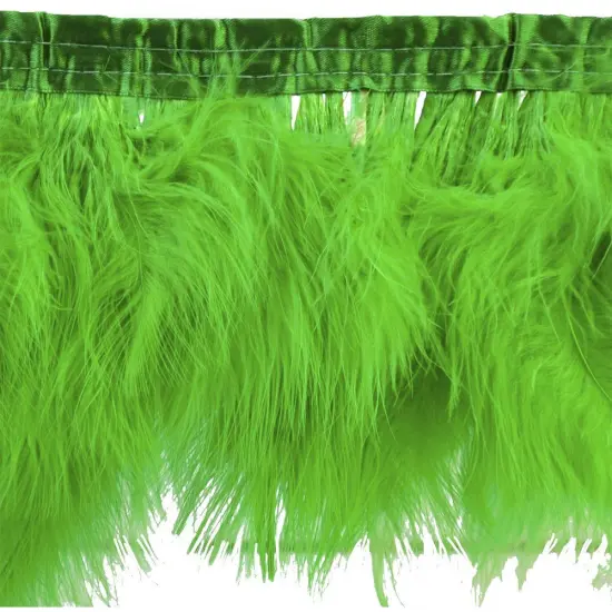 Belagio Feather Trim, 8" Wide, 2-Yard Piece, Lime Green {1}