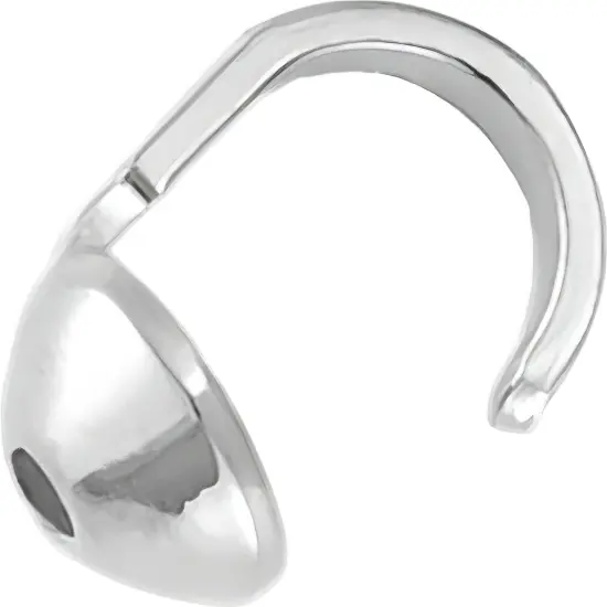 50 Sterling Silver Bead Tips Hole Size 0.029" {1}