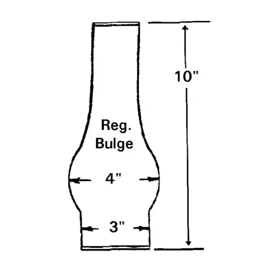 Lehman's Oil Lamp Glass Chimney - Replacement Hurricane Globe Measures 3 in diameter base x 10 in high for Oil or Kerosene Lanterns {3}