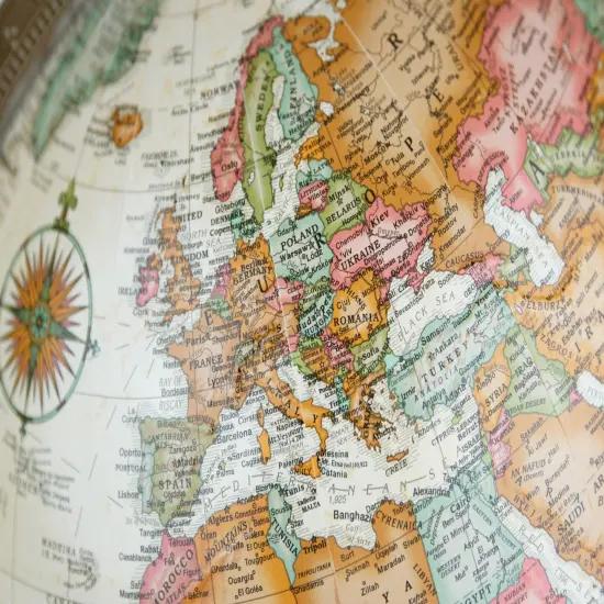 Franklin 12" Diameter Antique Ocean World Globe {3}