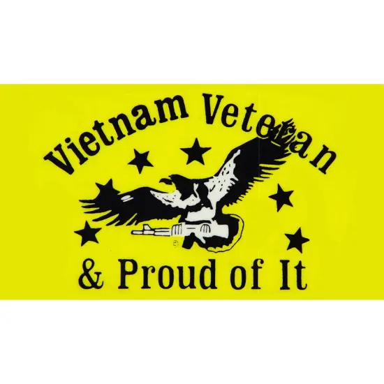 Vietnam Veteran & Proud Of It Sticker 2-3/4"X4-3/4" {1}
