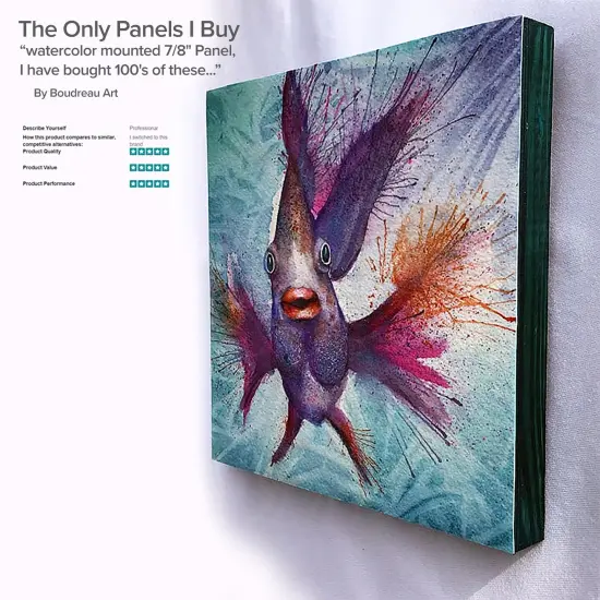 Da Vinci Pro Birch Wood Panel 1-5/8Deep - Fine Textured, Warp Resistant, Lightweight & Rigid &ndash; Perfect for Mounting Sanded Pastel or Watercolor Paper, Linen or Canvas {4}