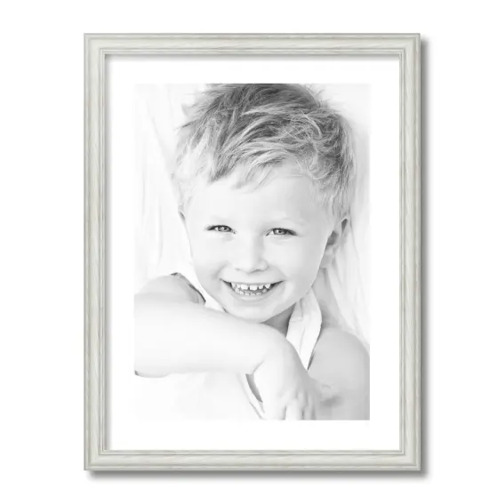 ArtToFrames 18x24" Matted Picture Frame with 14x20" Single Mat Photo Opening Framed in 1.25" White and 2" Mat (FWM-4098-18x24) {4}