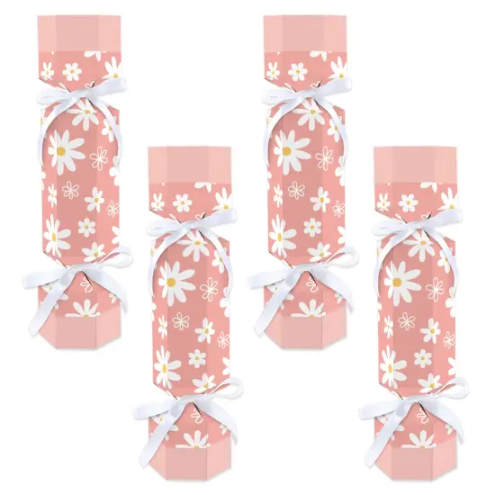 Big Dot of Happiness Pink Daisy Flowers - No Snap Floral Party Table Favors - DIY Cracker Boxes - Set of 12 {1}