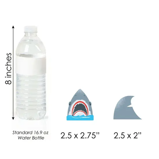 Big Dot of Happiness Shark Zone - DIY Shaped Jawsome Party or Birthday Party Cut-Outs - 24 Count {6}