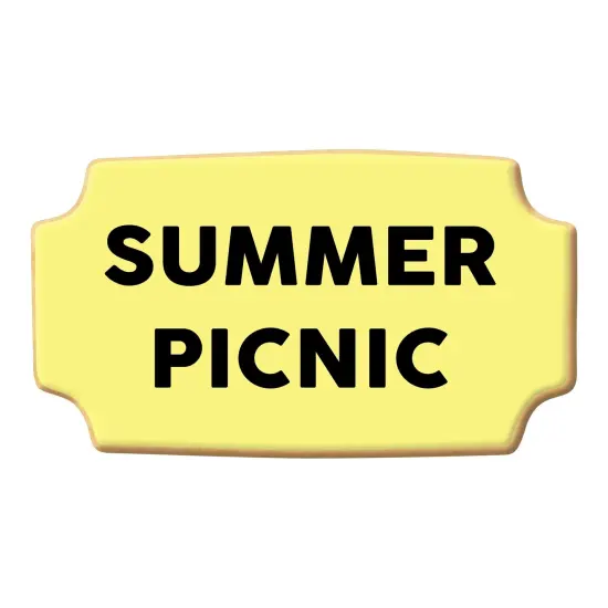 Ticket Plaque Cookie Cutter 3.75 in B1567, CookieCutter.com, Tin Plated Steel, Handmade in the USA {5}