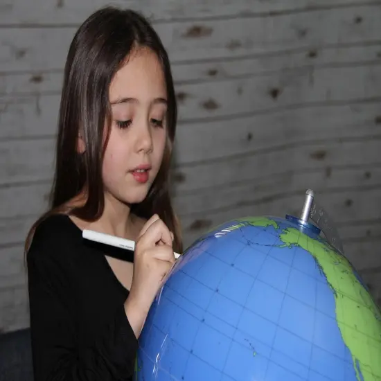 12" Diameter Geographer Write on/Wipe off World Globe {2}