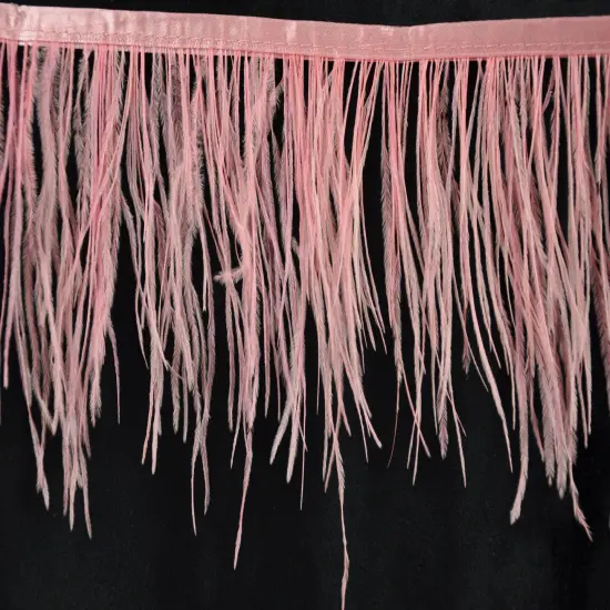 Belagio Ostrich Feather Trim, 6" Wide, Dusty Rose {1}