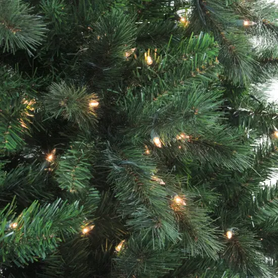 Northlight 7.5' Pre-Lit Medium Mixed Scotch Pine Artificial Christmas Tree - Clear Lights Green {4}