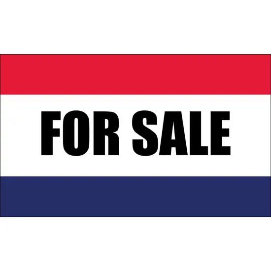 For Sale Flag with Grommets 3ft x 5ft {1}