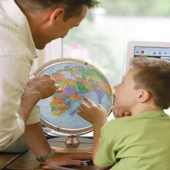 Pioneer 12" Diameter Blue Ocean World Globe with Full Meridian {2}