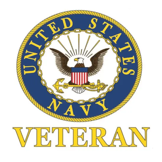 Patriotic United States Navy Veteran Sticker (3"x4-1/4") {1}