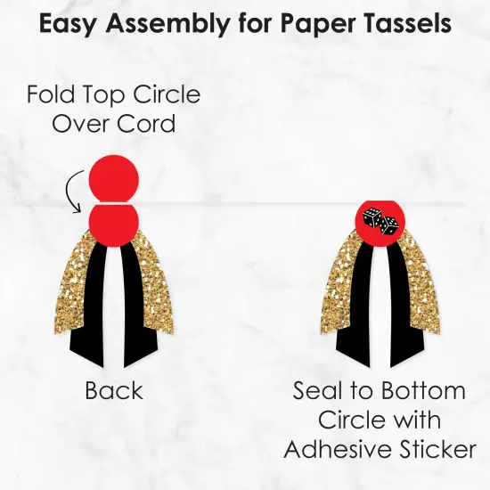 Big Dot of Happiness Las Vegas - DIY Casino Party Pennant Garland Decoration - Triangle Banner - 30 Pieces {7}