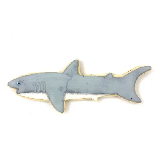 Shark Cookie Cutter 5.75 in B1598, CookieCutter.com, Tin Plated Steel, Handmade in the USA {2}