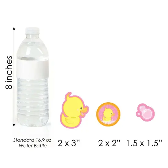 Big Dot of Happiness Pink Ducky Duck - DIY Shaped Girl Baby Shower or Birthday Party Cut-Outs - 24 Count {7}