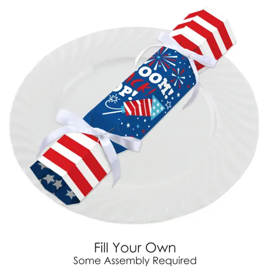 Big Dot of Happiness Firecracker 4th of July - No Snap Red, White and Royal Blue Party Table Favors - DIY Cracker Boxes - Set of 12 {3}