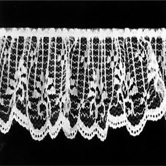 Belagio Gathered Lace Trim, 2" Wide, White, 40-Yard Bolt {1}