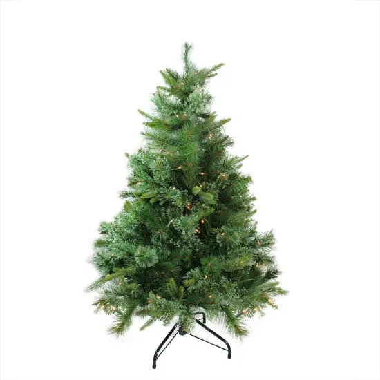 Northlight Pre-Lit Full Ashcroft Cashmere Pine Artificial Christmas Tree - 4.5' - Clear AlwaysLit Lights Green {1}
