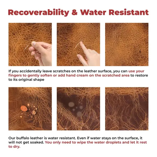 European Leather Works - Buffalo Belt Blanks 8-10 oz (3-4mm) 50" Length Full Grain Leather Belt Straps/Strips for Tooling, Holsters {6}