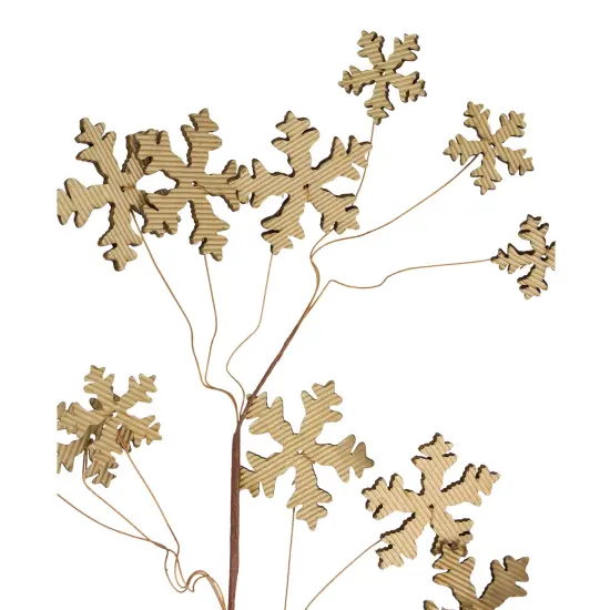 Melrose 28" Brown Tree Shaped Cut Out Snowflake Artificial Christmas Spray {3}