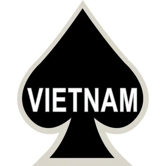Vietnam Spade Sticker (3-1/4") {1}