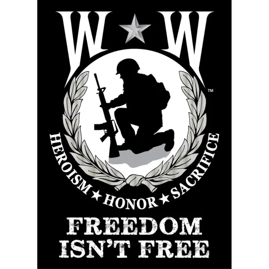 Patriotic Wounded Warrior Freedom Isnt Free Banner (29" x 42-1/2") {1}
