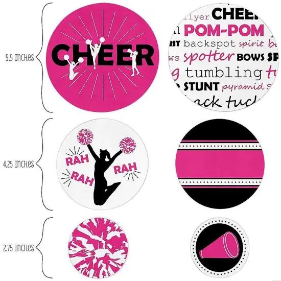 Big Dot of Happiness We've Got Spirit - Cheerleading - Birthday Party Giant Circle Confetti - Cheerleader Party Decorations - Large Confetti 27 Count {3}