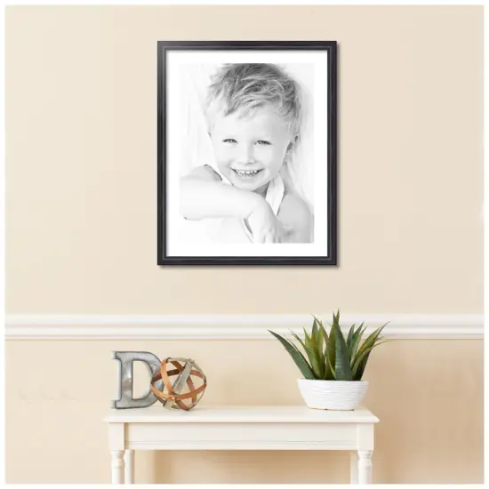 ArtToFrames 22x28" Matted Picture Frame with 18x24" Single Mat Photo Opening Framed in 1.25" Black and 2" Mat (FWM-4083-22x28) {2}