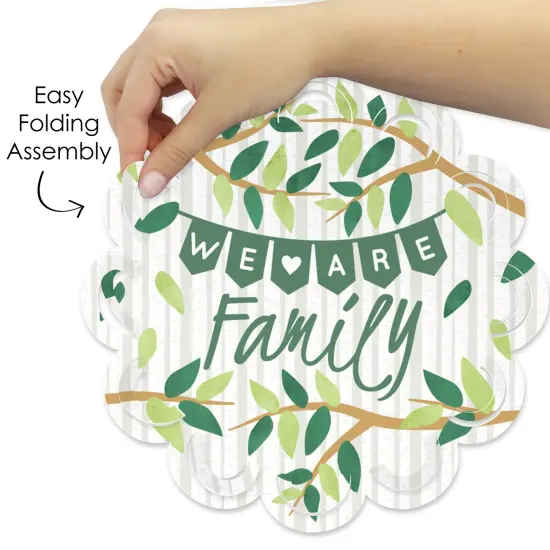 Big Dot of Happiness Family Tree Reunion - Family Gathering Party Round Table Decorations - Paper Chargers - Place Setting For 12 {6}