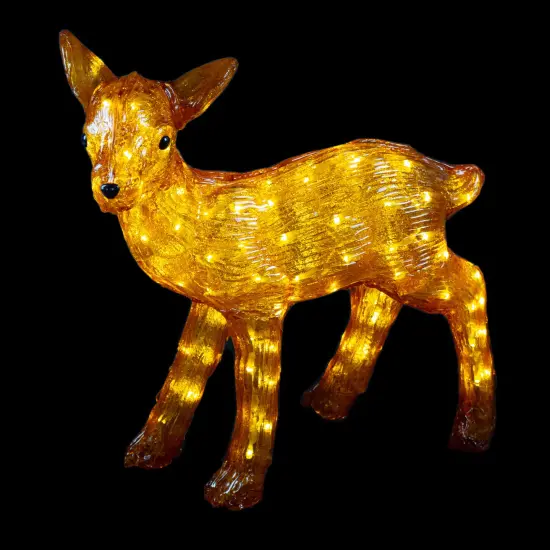 Northlight LED Lighted Commercial Grade Acrylic Reindeer Christmas Display Decoration - 23" - Warm White Lights Brown {7}