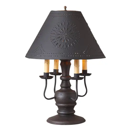 Cedar Creek Lamp in Americana Black with Shade {1}
