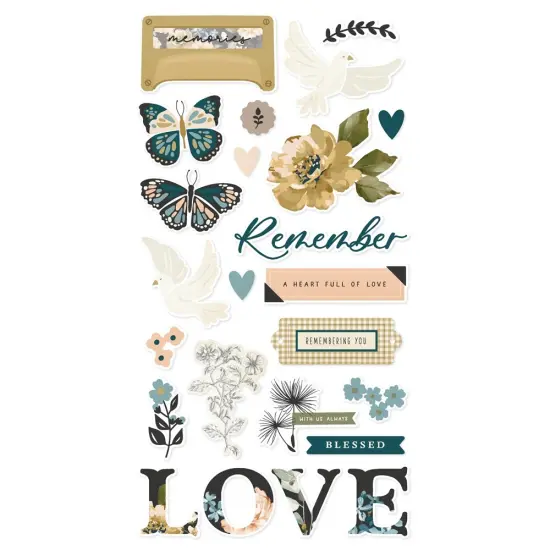 Remember Chipboard Stickers-6"X12" {2}