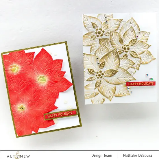Poinsettia Cluster 3D Embossing Folder {3}