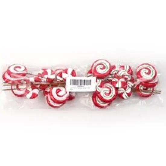 Set of 6: Assorted Mixed Peppermint Lollipop Spray Picks | 15-Inch | Festive Holiday Accents | Trees, Wreaths, & Garlands | Christmas Picks | Parties & Events | Home & Office Decor, Floral Home by Artificial Flowers {3}