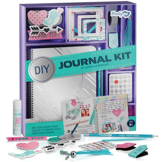 Pretty Me DIY Journal Kit for Girls - Great Gift for 8-14 Year Old Girl - Cool Birthday Gifts Ideas for Teens - Fun, Cute Art & Crafts Kits for Tween Teenage Kids - Scrapbook & Diary Supplies Toy Set {1}