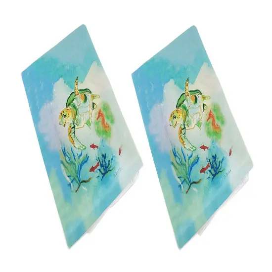 Pair of Betsy Drake Betsy's Sea Turtle Kitchen Towels 19 In. {1}