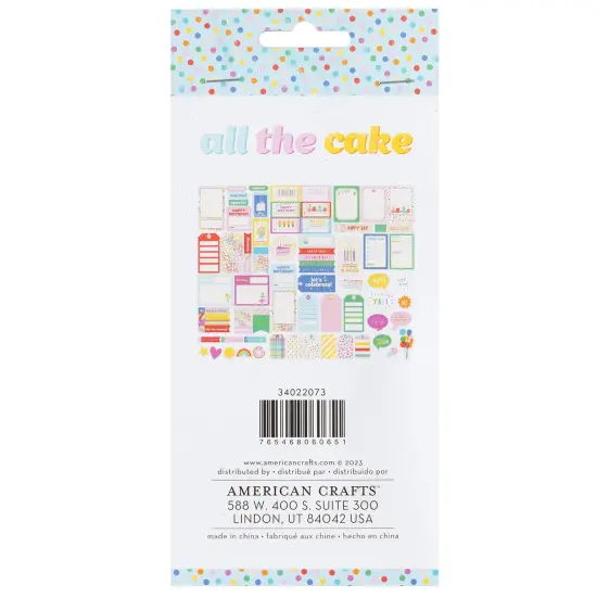 Pebbles All The Cake Ephemera Cardstock Die-Cuts 59/Pkg-Icons W/Gold Foil {2}