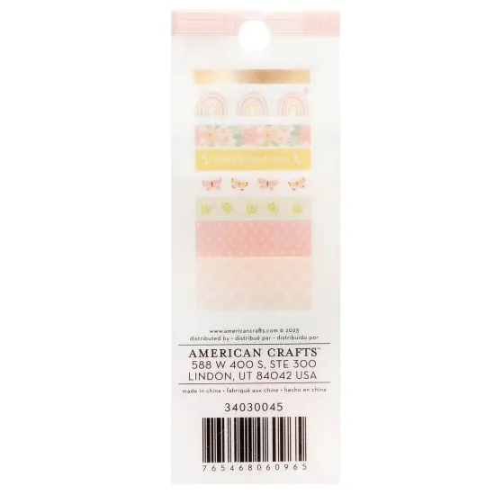 American Crafts Hello Little Girl Washi Tape 8/Pkg-Gold Foil {2}